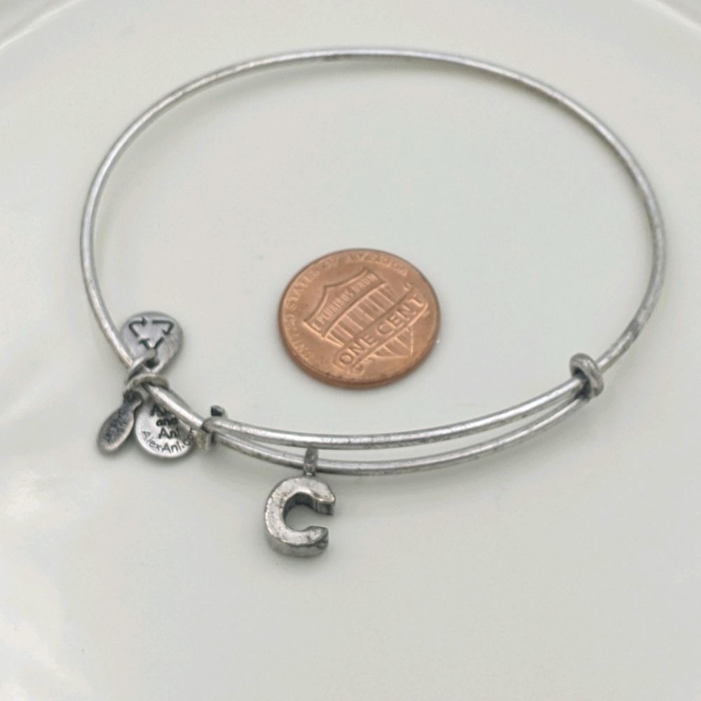 Alex And Ani Rafaleian Silver Initial C Bracelet - image 1